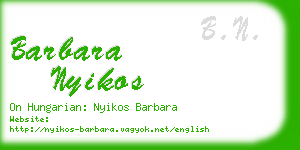 barbara nyikos business card